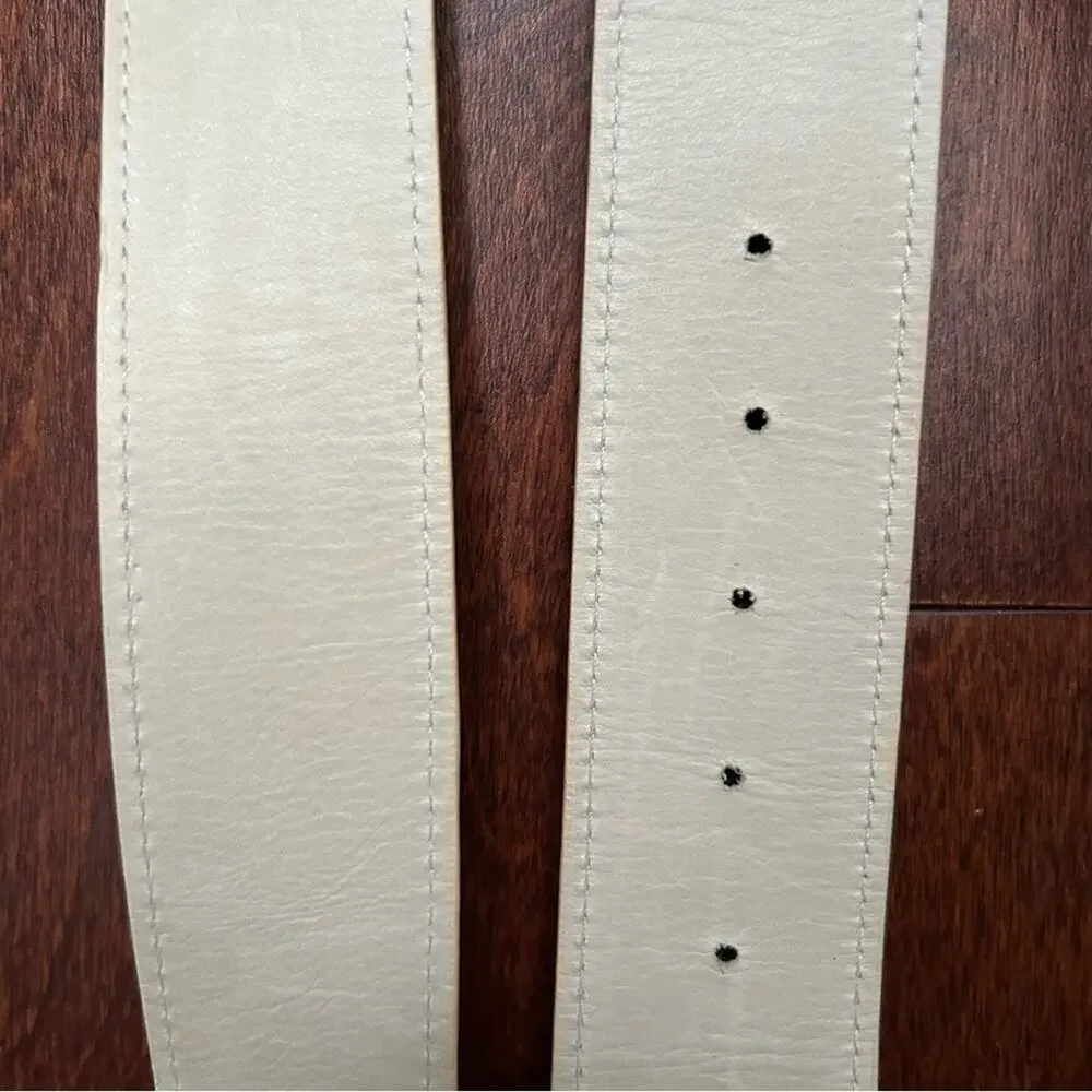 Cecelia Pale Crackled Gold Belt with Gold and Silver Rhinestone Cross Buckle